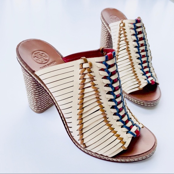 Tory Burch Shoes - Tory Burch RARE weaves heel open toe mules